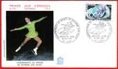 Championnat Du Monde De Patinage Sur Glace, Lyon 20.1.1971, FDC - Pattinaggio Artistico