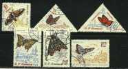 ● ROMANIA 1960 - FARFALLE - P.A.  N. 120 / 125 Usati, Serie Compl. - Cat. ? € - Lotto N. 933 - Usado