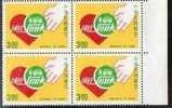 Block 4 With Margin Sc#2798 Taiwan 1991 Traffic Safety Stamp Crosswalk Heart Car Motorbike - Unused Stamps