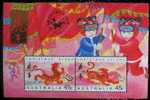 Christmas Island 1998 Chinese New Year  Stamps S/s Tiger Kid - Año Nuevo Chino