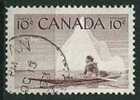 Kanada  1955  Kajak  10 C   Mi-Nr.302  Gestempelt / Used - Used Stamps