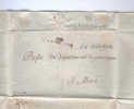 314/17 - Lettre Précurseur 92 GRAMMONT (Frappe Glissée) An 9 Vers MONS - Port 2 Décimes - 1794-1814 (French Period)