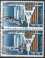 ISRAEL 1968 Air. Israeli Exports  - £1 Atomic Equipment (Isotopes)  FU PAIR - Airmail