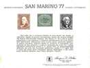 Souvenir Card  - SAN MARINO 77 - Cartes Souvenir