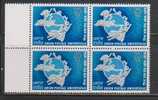 India 1974 MNH, Block Of 4, U.P.U. UPU, - Blocs-feuillets