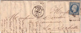 REPUBLIQUE NAPOLEON III - 1854 - YVERT N° 10 Seul Sur LETTRE De CALAIS (PC 583) - COTE = 100 EUROS - 1852 Luis-Napoléon