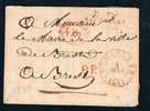 Belgique Précurseur 1831 Lettre Avec Càd BRUXELLES + P.P + P. P./Bruxelles (gratté) + AED. - 1830-1849 (Unabhängiges Belgien)