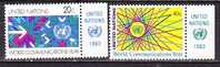 H0282- UNO ONU NEW YORK N°383/84 ** AVEC TAB COMMUNICATIONS - Unused Stamps