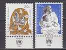 H0300 - UNO ONU NEW YORK N°414/15 ** AVEC TAB REFUGIES - Unused Stamps