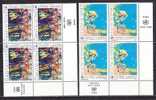 H0342 - UNO ONU NEW YORK N°519/20 ** BLOC AVEC TAB SPORT - Unused Stamps