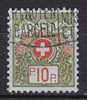 Switzerland Portofreiheit 1911 Mi. 5 II   10 C Alpenrose Ohne Kontrolnummer - Strafportzegels