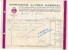 Facture Imprimerie Alfred Koerkel Strasbourg Koenigshoffen 4-05-193? - Druck & Papierwaren