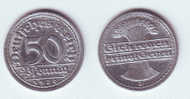 Germany 50 Pfennig 1920 J - 50 Renten- & 50 Reichspfennig