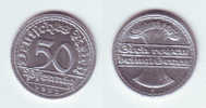 Germany 50 Pfennig 1922 G - 50 Rentenpfennig & 50 Reichspfennig