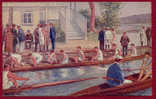 ROWING, Signed E.Braunthal PICTURE POSTCARD - Canottaggio