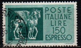 # 1966 Italia Repubblica Espresso 150 Lire Usato Filigrana Stelle - Express/pneumatic Mail