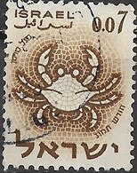 ISRAEL 1961 Signs Of The Zodiac - 7a Crab (Cancer) FU - Gebraucht (ohne Tabs)