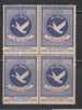 India 1973 MNH, Block Of 4, Army Postal Service, APS, Bird, - Blocchi & Foglietti