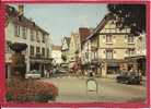 CPSM HAGUENAU (67) Place De La Republique / Animée, Voitures, Citroen Ami 6, Peugeot 304 / La Cigogne Voyagé Timbre 1984 - Haguenau