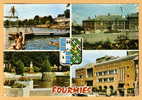 FOURMIES - Nord 59 - Multi Vues - Blason - Etang Piscine Hotel Ville Eglise Théatre - Circulé 1977 - - Fourmies