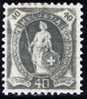 Schweiz 1907 Zu#89B Mi#77A * Falzspur Stehende Helvetia 40 Rp. Grau Typ II - Nuovi