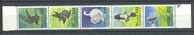 Denmark. BIRDS, 5-stripe,  1986, MNH ** - Blocks & Sheetlets