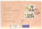 53805)lettera Racc. Aerea Cecoslovacca Con 2 Valori + Annullo - Lettres & Documents