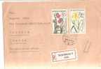 53807)lettera Racc. Aerea Cecoslovacca Con 2 Valori + Annullo - Briefe U. Dokumente