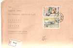 53808)lettera Racc. Aerea Cecoslovacca Con 2 Valori + Annullo - Covers & Documents