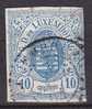 Luxembourg Yvert N° 6 Oblitéré - Cote 22,5 Euros - Prix De Départ 7 Euros - 1859-1880 Coat Of Arms
