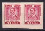 Brazil 1946 Mi. 711 X I    10 Cr Graf Von Porto Alegre ERROR Variety Imperf. Horizontal Pair, Thick Paper, MNG !! - Unused Stamps