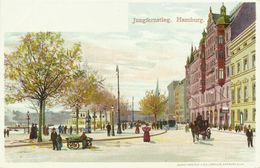 AK Hamburg Jungfernstieg Künstler Farblitho ~1900 #28 - Mitte