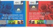 BELGIE MUNTENSET ZOLDER WK WIELRENNEN  2002 - Belgique
