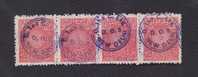 1980.. 20 Paise Revenue Strio Of 4 #16390sd India Indien Inde  Fiscaux - Gebraucht