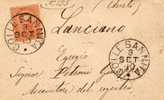 1890 LETTERA CON ANNULLO COLLE SANNITA BENEVENTO - Entero Postal