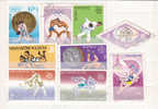 Judo & Lutte ; Lot 9 Stamps Used Romania. - Judo