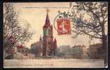 CPA AQUARELLÉE  ANCIENNE- FRANCE- OULLINS (69)- L'EGLISE ET LA PLACE DU MARCHÉ AVEC ANIMATION- - Oullins