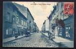 CPA  ANCIENNE- FRANCE- GIVORS (69)-  RUE VICTOR HUGO AVEC TRES BELLE ANIMATION- ATTELAGE- VITRINES - Givors