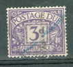 Great Britain 1938 3p Postage Due Issue #J29  Wmk 251 - Strafportzegels