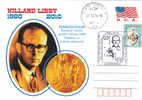 Willard Libby, Prix Nobel De Chimie En 1960 ,cover Very Nice Romania. - Chimie