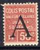 France Colis Postaux N° 84  X  Valeur Déclarée :  50 C. Rouge    Trace De Charnière Sinon TB - Mint/Hinged