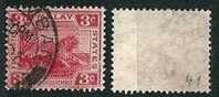 Malaiischer Staatenbund  1906/22  Tiger  3 C Scharlach  (Wz Multi CA)  Mi-Nr.41 B  Gestempelt / Used - Federated Malay States