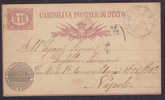 Italy Postal Stationery Ganzsache Entier Cartolina Postale Di Stato Service Dienst MOLFETTA 1878 To Napoli - Stamped Stationery