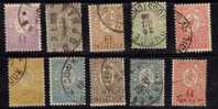 Bulgarie 1889-1896 N°Y.T. ;  28 à 37 Obl. - Used Stamps