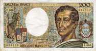 France : 200 Francs Montesquieu 1989 - 200 F 1981-1994 ''Montesquieu''