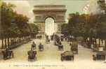 75    PARIS   L´ARC DE TRIOMPHE ET LES CHAMPS ELYSEES     -    L´AVENUE DE L´OPERA  LL.   (2 CARTES) - Champs-Elysées