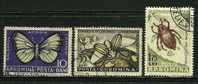 ● ROMANIA 1956 - INSETTI - N. 1461 / 63 Usati - Cat. ? € - Lotto N. 1061 - Usado