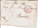 THT092a/  THURN & TAXIS -  Brief, Frankfurt-Hannover 1857 - Covers & Documents