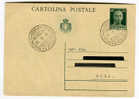 CARTOLINA FORMATO GRANDE IV MOSTRA FILATELICA SOCIALE ANNO 1945 ROMA CON ANNULLO - Collector Fairs & Bourses