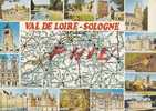 Val De Loire - Sologne - Carte Multivues Ref 1103-311 - Centre-Val De Loire